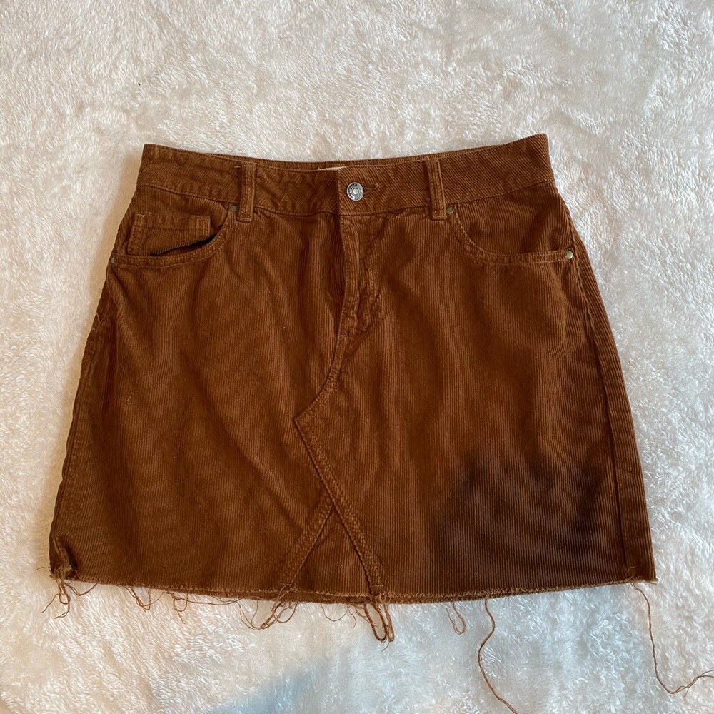 Brown Corduroy Skirt